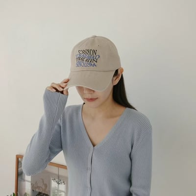 韓國UNI復古丹寧刷舊峽谷字母棒球帽4