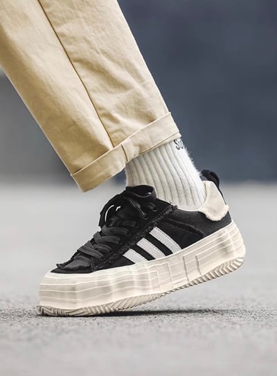 韓國 VBIN | 2.0 熊貓髒髒溶解建構厚底板鞋14