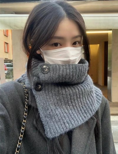 正韓EBA鈕扣針織圍脖3