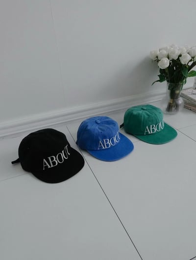 韓國UNI中性AB丹寧寬舌五分割帽8