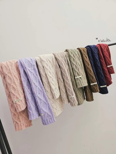 正韓EBA麻花紋針織圍巾14