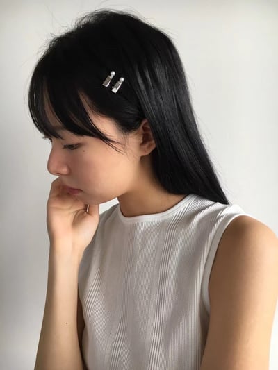 韓國NYU 迷你法式珍珠小髮夾2