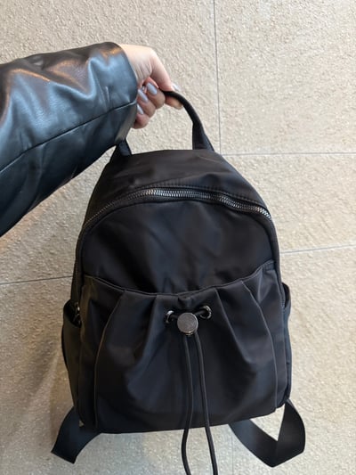 韓國人氣爆款尼龍縮口後背包1