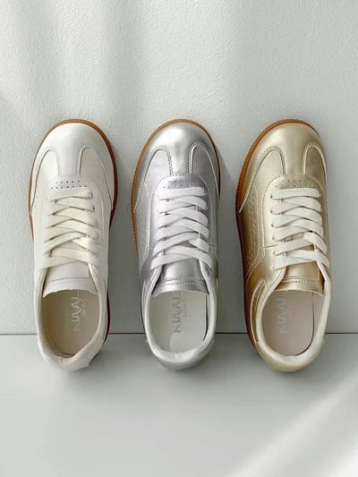 韓國 NAA 真皮簡約德訓鞋休閒女鞋2