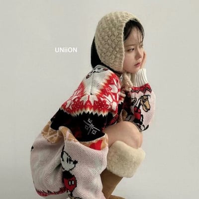 正韓UNI綁帶耳罩式針織毛線帽6