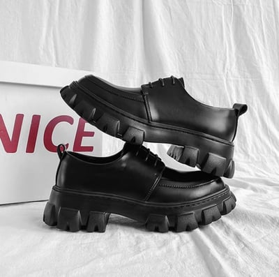 韓國 AL | 正裝細帶大鋸齒增高皮鞋5