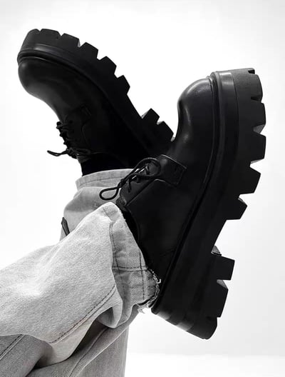 韓國 VBIN  七公分厚底鋸齒德比鞋7