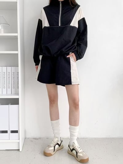 韓國 NAA 真皮麂皮萬線麵包休閒女鞋5