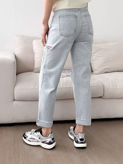 韓國 NAA 真皮珍珠蝴蝶結運動休閒老爹女鞋8