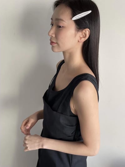 韓國NYU 時光迴廊金屬竹葉釦夾5