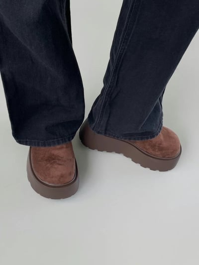 韓國PLA秋季必備 保暖內絨毛增高懶人雪靴7