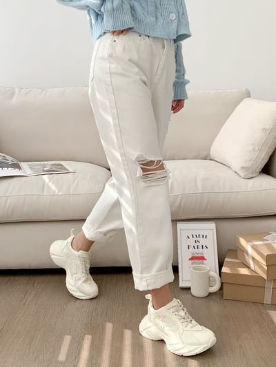 韓國 NAA 姍姍五公分羊皮老爹增高女運動鞋7