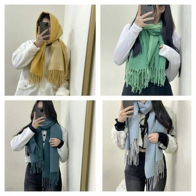 正韓EBA素色雙面兩用圍巾7