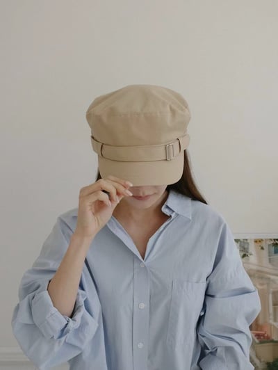 韓國 UNI 休閒百搭皮帶軍帽2