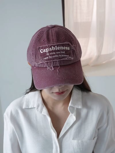 韓國UNI仿舊不收邊字母棒球帽4