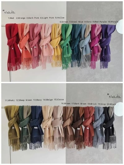 正韓EBA素色雙面兩用圍巾17