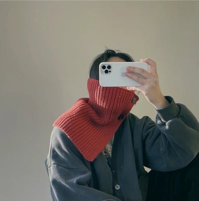 正韓EBA鈕扣針織圍脖4