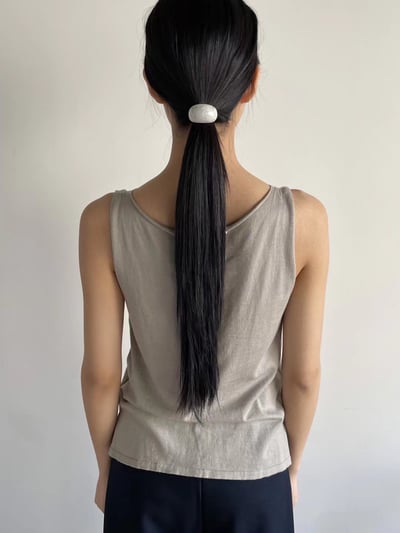 韓國NYU 水墨大理石紋理饅頭髮圈4