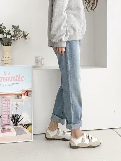 韓國 NAA 真皮娃娃芭蕾休閒女鞋8