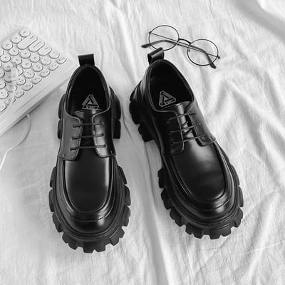 韓國 AL | 正裝細帶大鋸齒增高皮鞋9