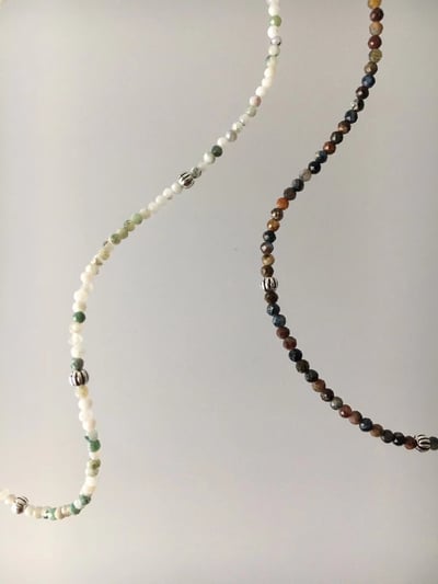 韓國NYU 民俗絢彩星星碎石串珠項鍊3