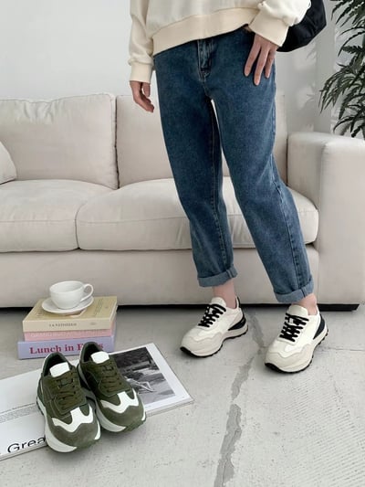 正韓NAA真皮厚底老爹鞋2