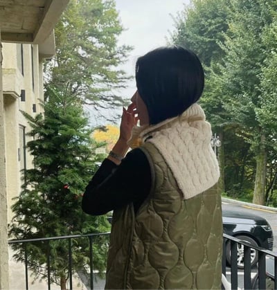 正韓EBA純色麻花鈕扣圍脖 ( 15%羊毛 )3