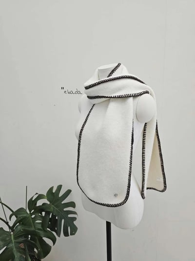 正韓EBA羊毛縮邊絨毛圍巾 ( 8%羊毛 )8