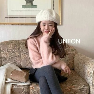 正韓UNI金扣毛呢貝雷帽8