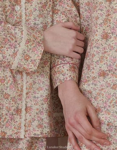 韓國 LUNA 法式鄉村碎花男生情侶套裝睡衣15