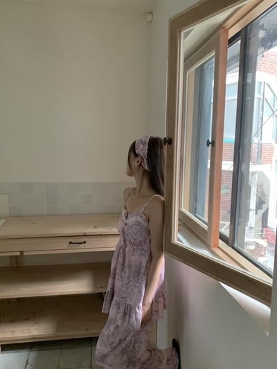 韓國 LUNA 法式浪漫細肩雲彩長褲套裝睡衣5