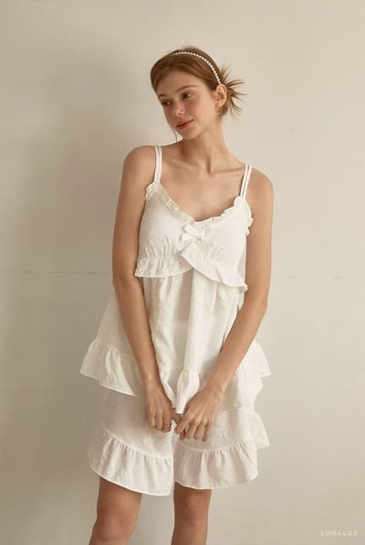 韓國 LUNA 法式壓花浪漫風情男女情侶套裝睡衣9