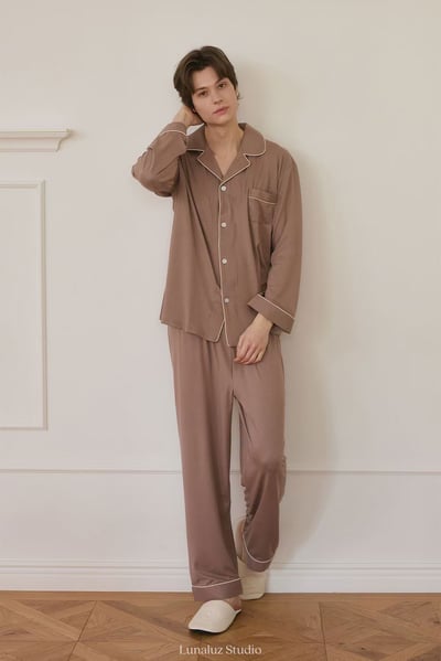 韓國 LUNA 可可文青男生套裝睡衣6