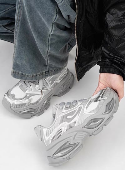 韓國 AL 六公分銀焰旋風老爹鞋 (男)1