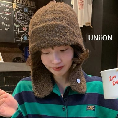 正韓UNI絨毛針織飛行帽6