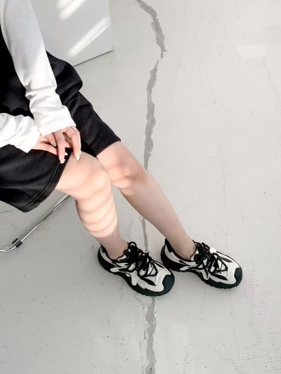 韓國 NAA 真皮海星麵包老爹運動休閒女鞋8