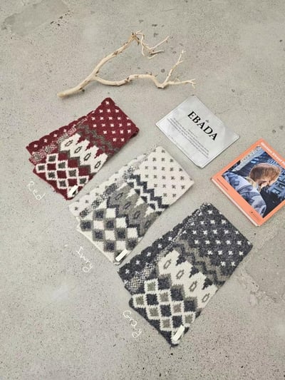 正韓EBA聖誕復古針織圍巾 ( 6%羊毛 )9