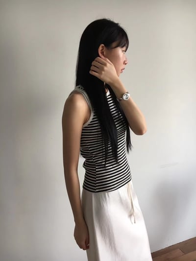 韓國NYU 法式古典刻紋元寶手錶7