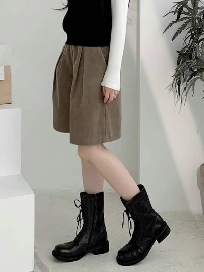 正韓NAA方頭拉鍊復古牛仔靴7