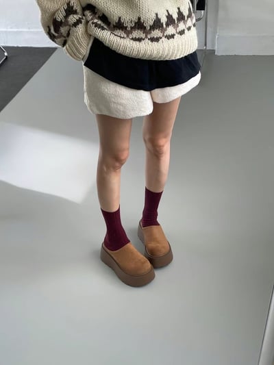 韓國PLA秋季必備 保暖內絨毛增高懶人雪靴4