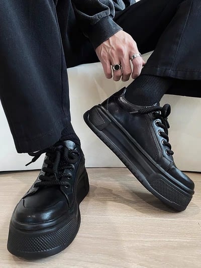 韓國 VBIN | 爆款素面厚底增高板鞋1