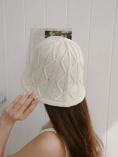 韓國 UNI 少見設計圖騰防曬盆帽夫帽2