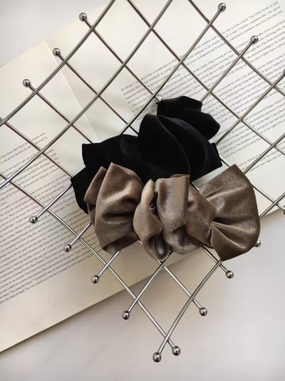 韓國髮飾NYU 浪漫法式短絲絨斷面大抓夾8