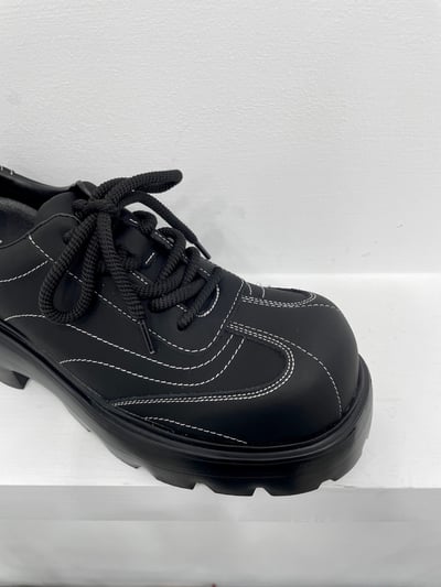 韓國 VBIN | 男款 8公分厚底線條鋸齒鬆糕鞋5