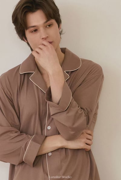 韓國 LUNA 可可文青男生套裝睡衣2