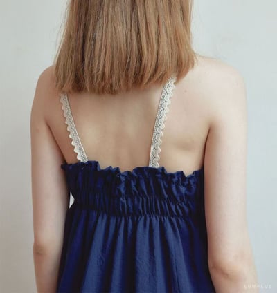 韓國 LUNA 歐風蕾絲海洋魚尾長裙洋裝睡衣2