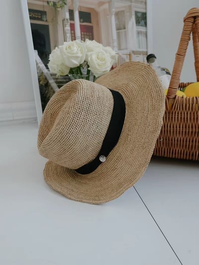 韓國 UNI 假日度假經典圓形帽草帽3
