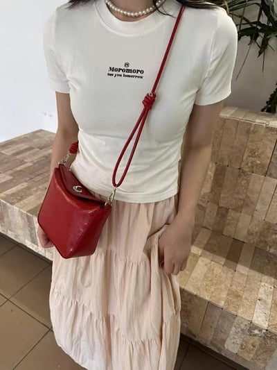 韓國TRO 高級感貝殼馬鞍斜挎肩背包4