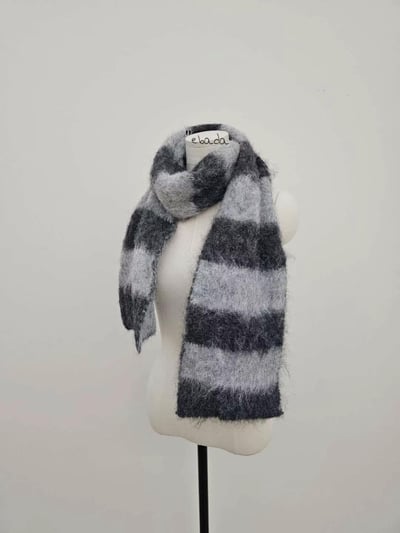 正韓EBA多巴胺撞色條紋圍巾13