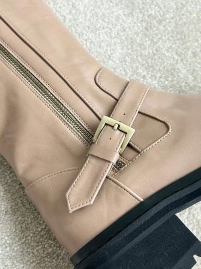 韓國ELF基本款 雙帶低跟膝下長靴6